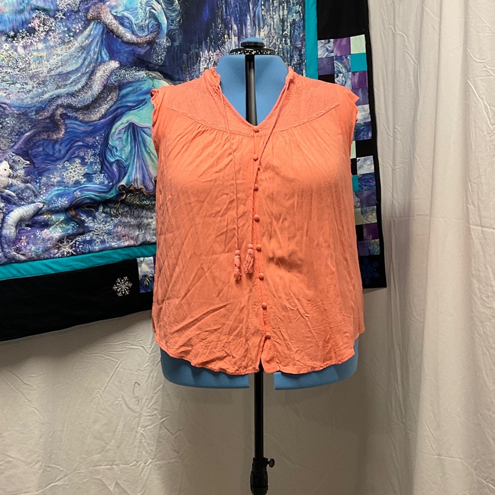 Torrid Sleeveless Peach Blouse